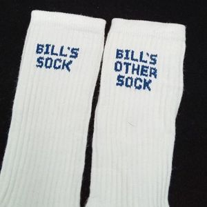 New Men's "Bill" Cushioned Basketball Socks For Bare Feet FBF White 10-12